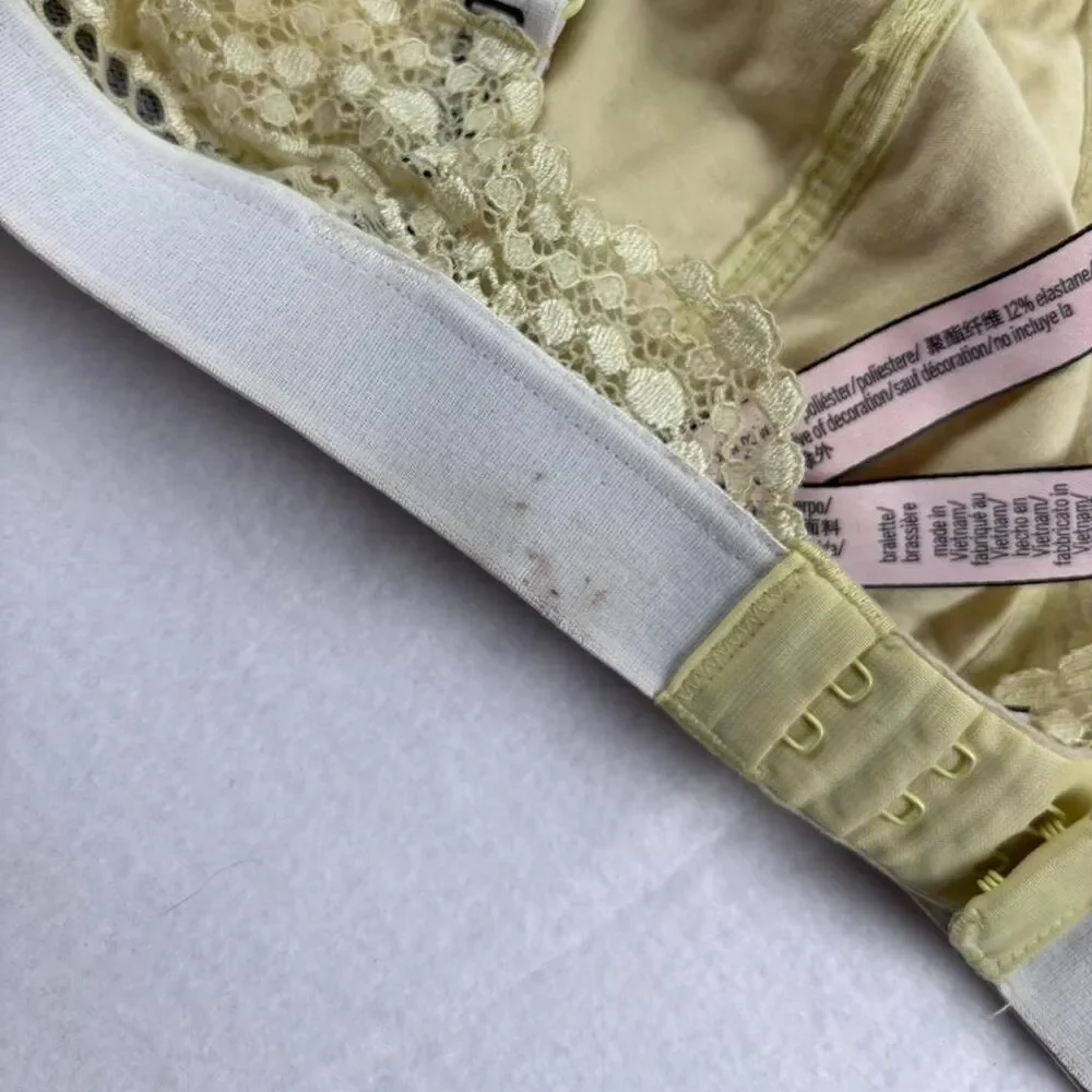 Victoria’s Secret Yellow Lace Bralette – Size XL